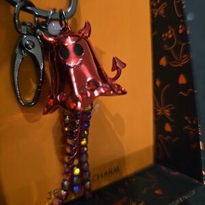 Betsey Johnson Red Devil Keychain Charm